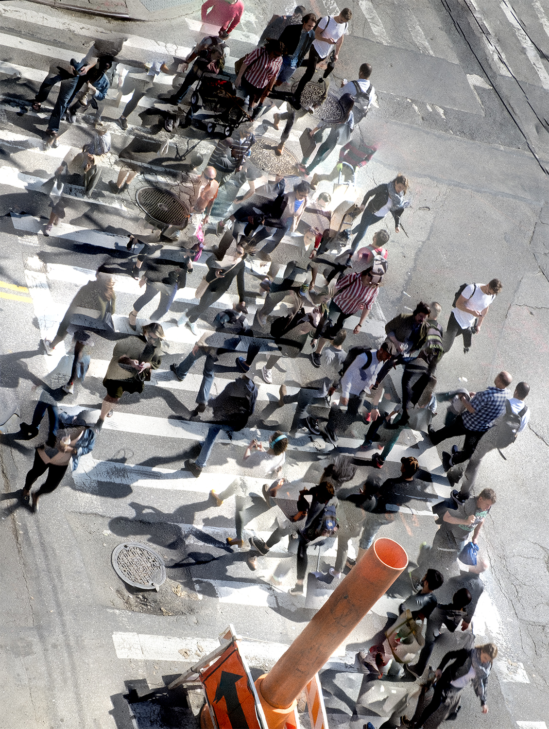 Pedestrian crossing, NYC