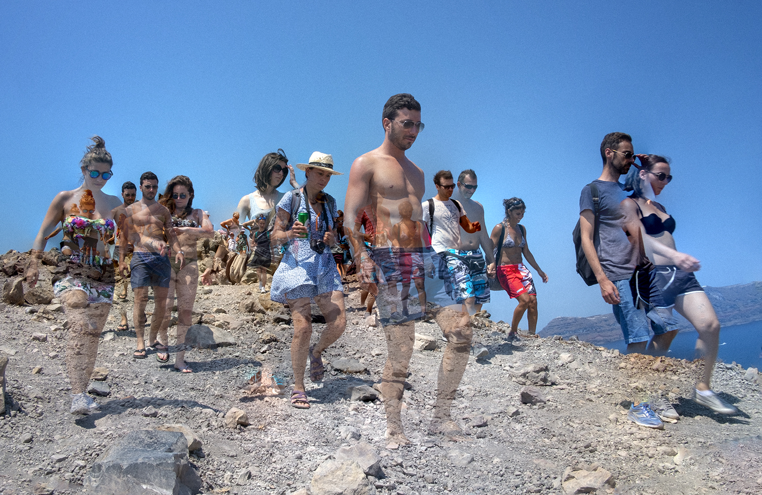Descending, Nea Kameni Volcanic Park