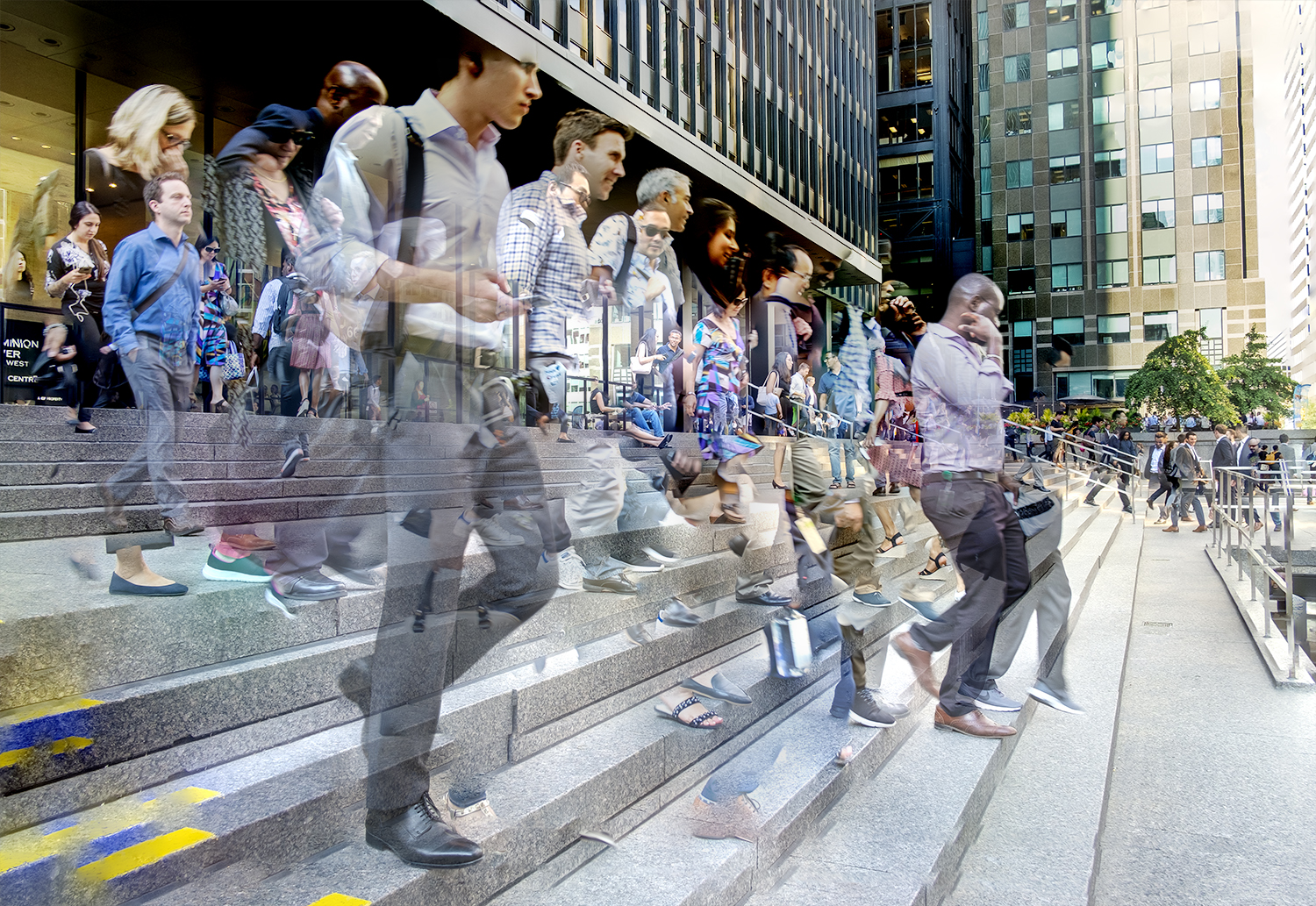 Workers going home, TD Centre